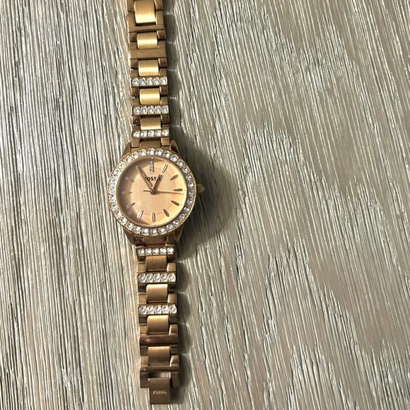 Fossil | Accessories | Gold Fossil Watch With Crystal  display picture 1